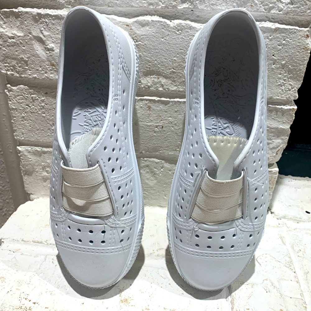 Blowfish of Malibu- white rubber shoes.